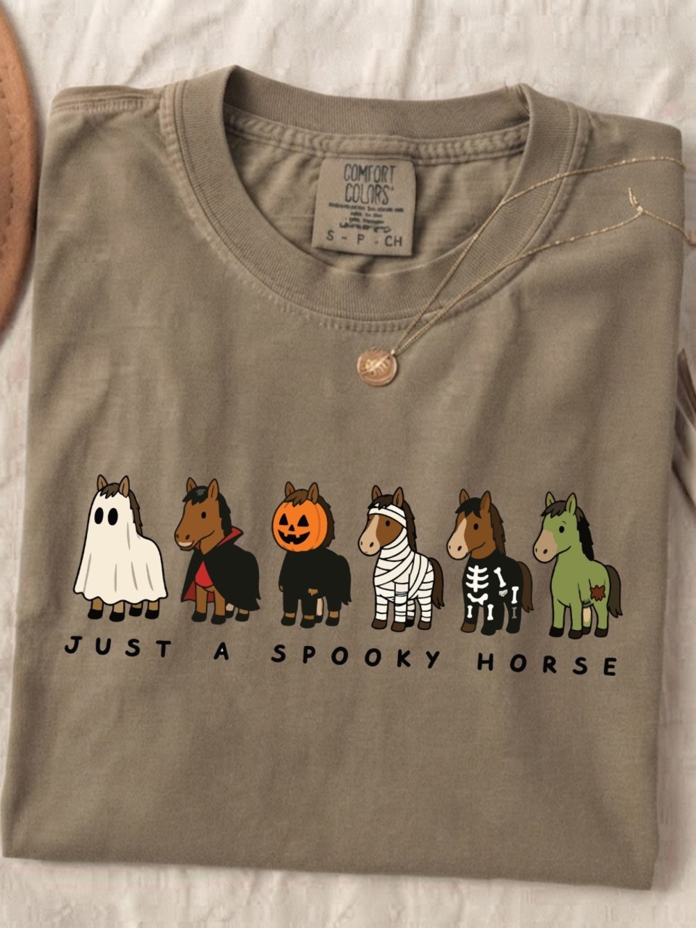 Funny Spooky Horse Halloween Costume Comfort Colors T-Shirt